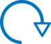 Icon of an arrow in a circular spining motion